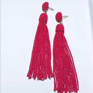 Fuschia Beaded Earrings